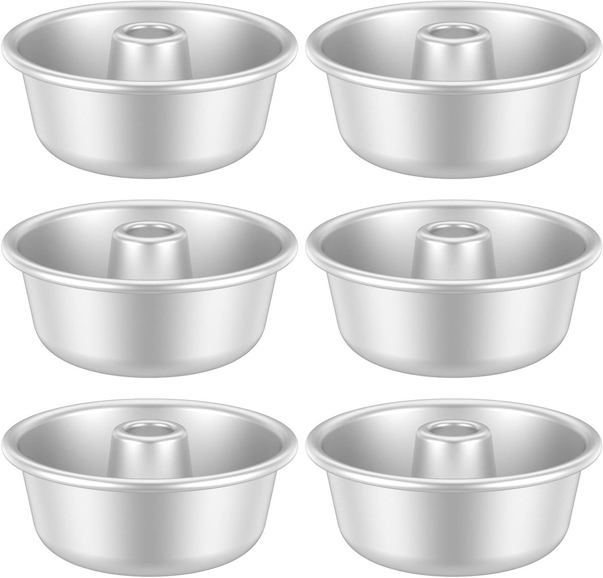 Pond cakevorm - Cakevorm set - Taarten bakken - Anti-aanbaklaag - 6 stuks - Grijs