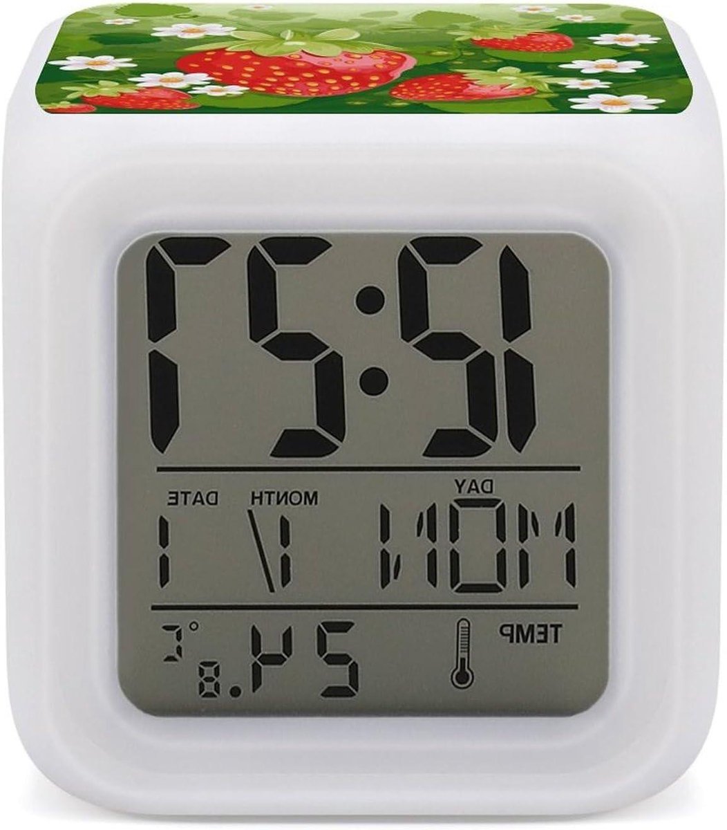 Digitale Wekker - LED Klok - Kamer Decoratie - 7 Kleuren Nachtlampje - Niet Gespecificeerd - Wit