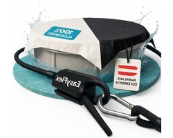 Zwemband Afdekzeil - Poolzeil Zomer Winter - Zwembad Beschermen - EasyFlex Sluiting - 5 x 3 m - Zwart Wit