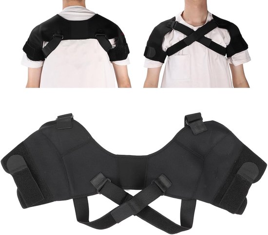 Verstelbare Schouderbandage voor Dubbele Ondersteuning en Stabilisatie, Ideaal voor Sport en Houdingscorrectie tijdens Outdoor Activiteiten en Tillen — afbeelding 2