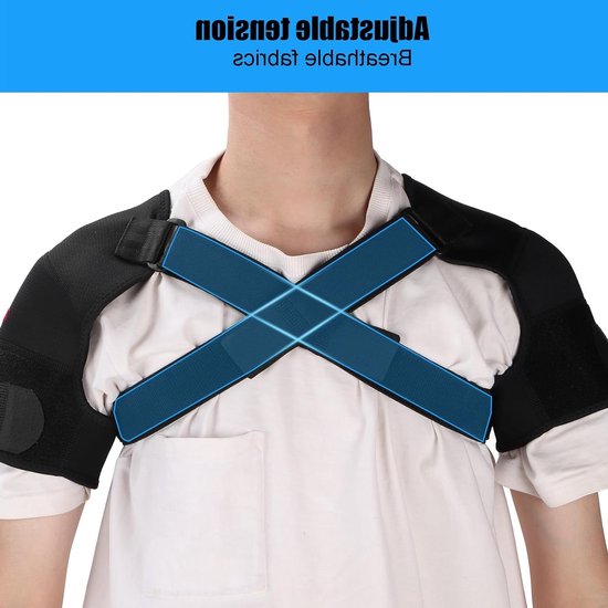 Verstelbare Schouderbandage voor Dubbele Ondersteuning en Stabilisatie, Ideaal voor Sport en Houdingscorrectie tijdens Outdoor Activiteiten en Tillen — afbeelding 3
