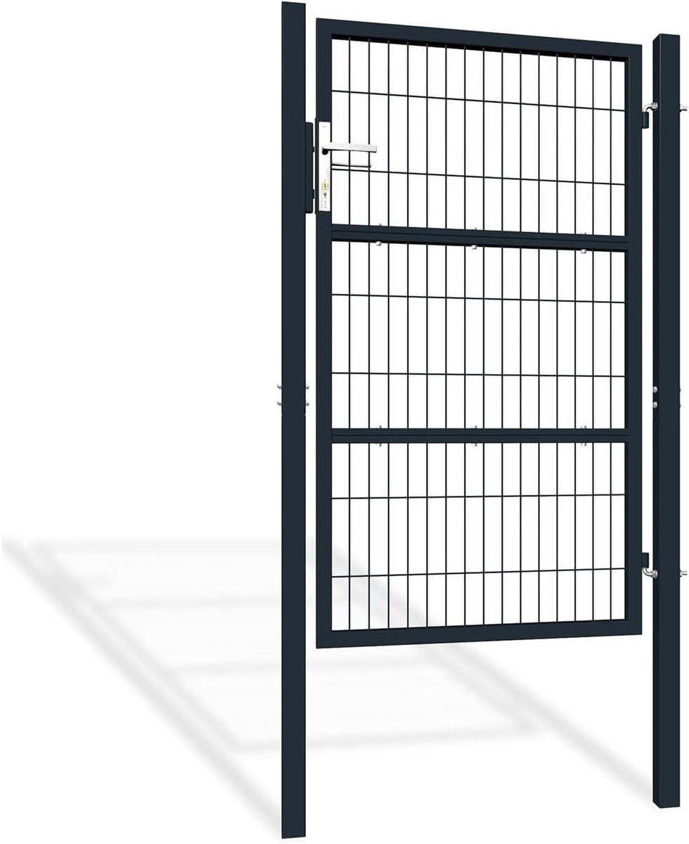 Metalen Tuindeur - Tuinpoort Gaasmat - Tuin Afscheiden - Gegalvaniseerd Staal - 106x160 cm