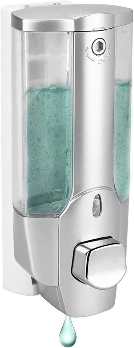 Muurbevestigde Zeepdispenser voor Vloeibare Shampoo, Handzeep en Desinfectiemiddel - 300ML Pomp voor Badkamer en Keuken