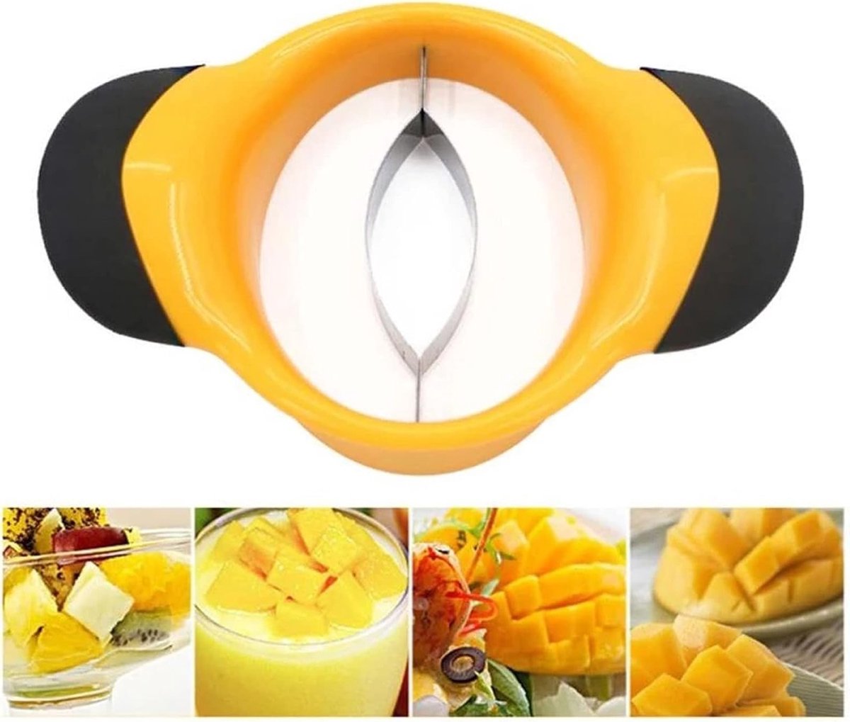 Mango Snijder van RVS - Eenvoudig Mango Schillen, Ontpitten en Snijden voor Perfecte Plakjes