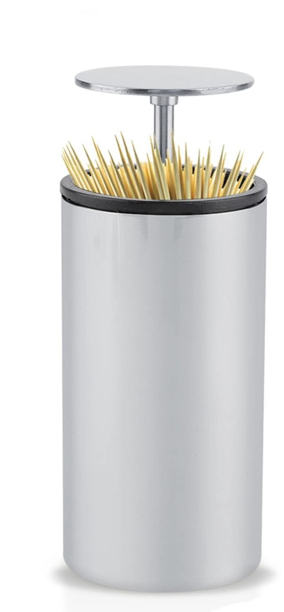 Dailygoody - Hygiënische tandenstoker dispenser - Automatische tandenstoker box - Duurzaam en volledig gesloten - Roestvrij staal - Perfect voor thuis.