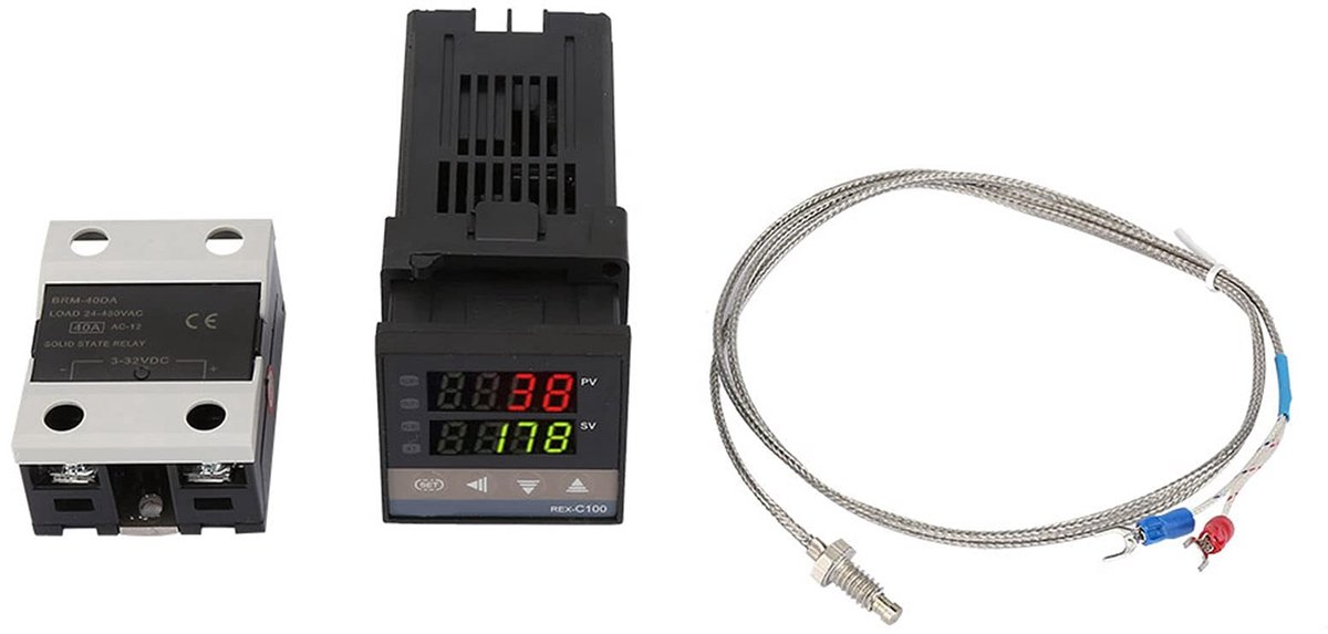 Dailygoody - OmGoods - Dailygoody - PID-temperatuurregelaar - Digitale thermostaat - Nauwkeurig meten - 0~1300 graden - K-Thermoelement - Geschikt voor diverse toepassingen ...