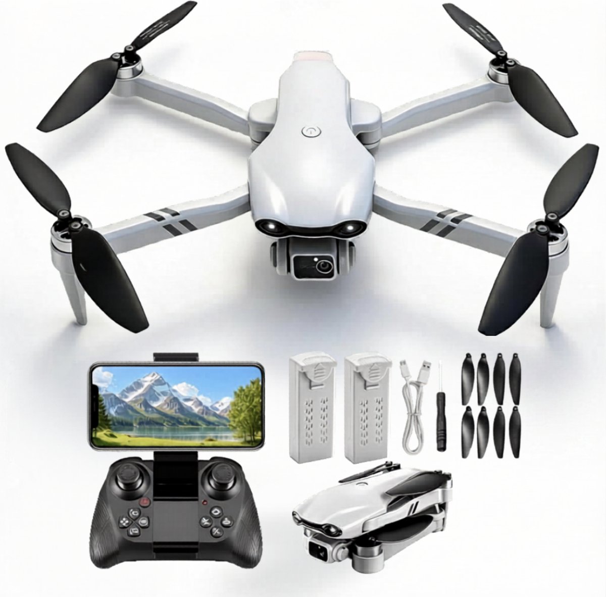 SNJY® Drone met Camera - Drone voor Volwassenen - Drones voor Kinderen - 1080P - Wit
