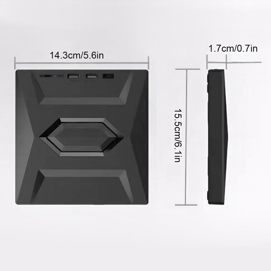 Externe DVD Brander - Optische Drive - Bestanden Archiveren - Dubbele Interface - 20 x 16 x 2.5 cm - Zwart — afbeelding 5