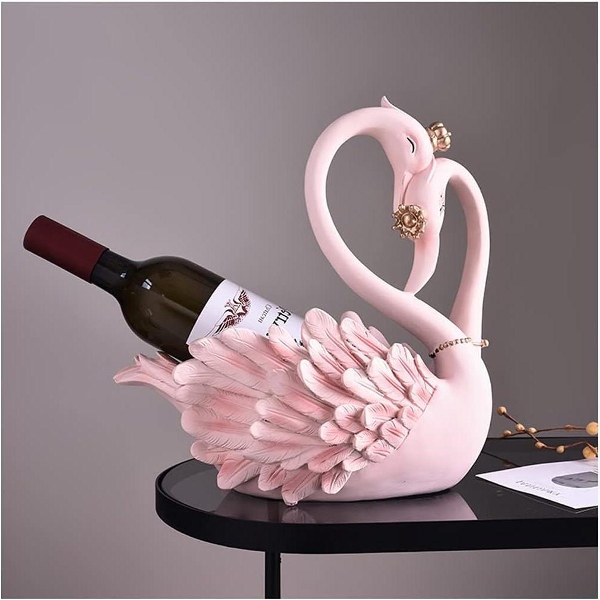 Wijnrek - Fleshouder Kast - Wijn Opslag Presentatie - Creatieve Decoratie - 30 cm - Roze