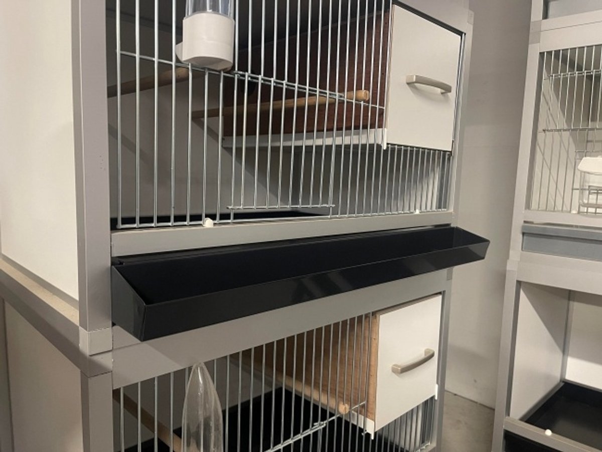 Morsgoot voor broedkooien | Houd de vogelkooi schoon en hygiënisch - Morsgoot metaal - 57,7 cm lang - Zelfbouw - Aluminium broedkooien