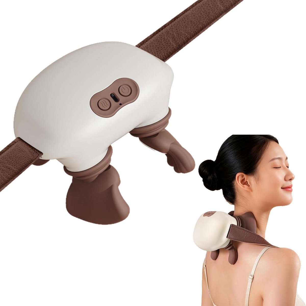 Nekmassager - Shiatsu Rugmassager - Spierontspanning - Draadloze Draagbare Kneedmassage - Niet gespecificeerd - Groen