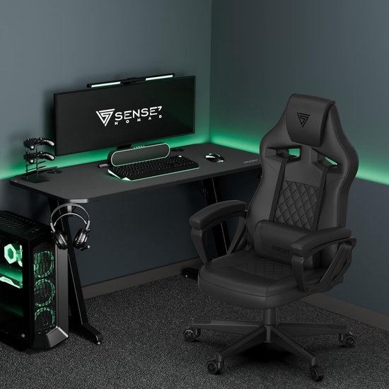 Gamestoel - Stoel Zwart - Gaming en werk - Hoogste klasse bekleding - 40-49 x 695x60 - Zwart — afbeelding 5
