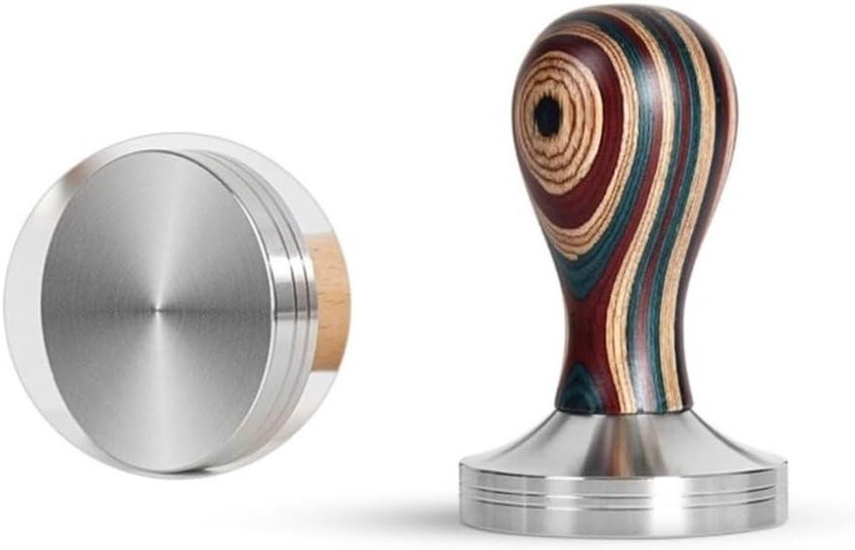Koffie Sabotage - Tamper Espresso - Barista Thuisgebruik - Schroefdraad Basis - 51mm - Zwart