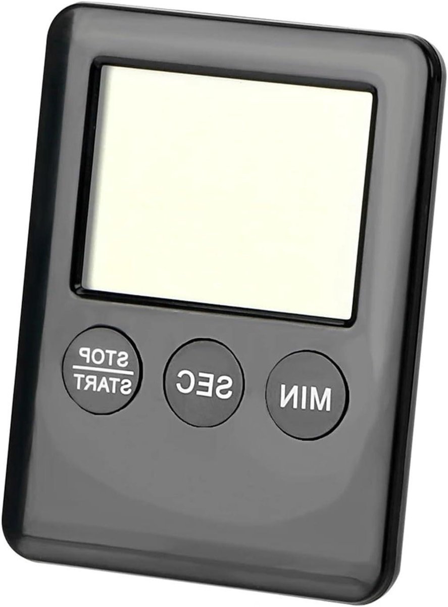 Digitale Keukentimer - Kookwekker Alarm - Koken en Bakken - Groot LCD Scherm - 2.54 cm - Zwart