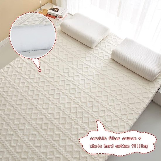 Japanse Vloermatras - Futon Matras Tatami - Comfortabel Slapen - 4cm Dik - Niet Gespecificeerd - Grijs — afbeelding 3