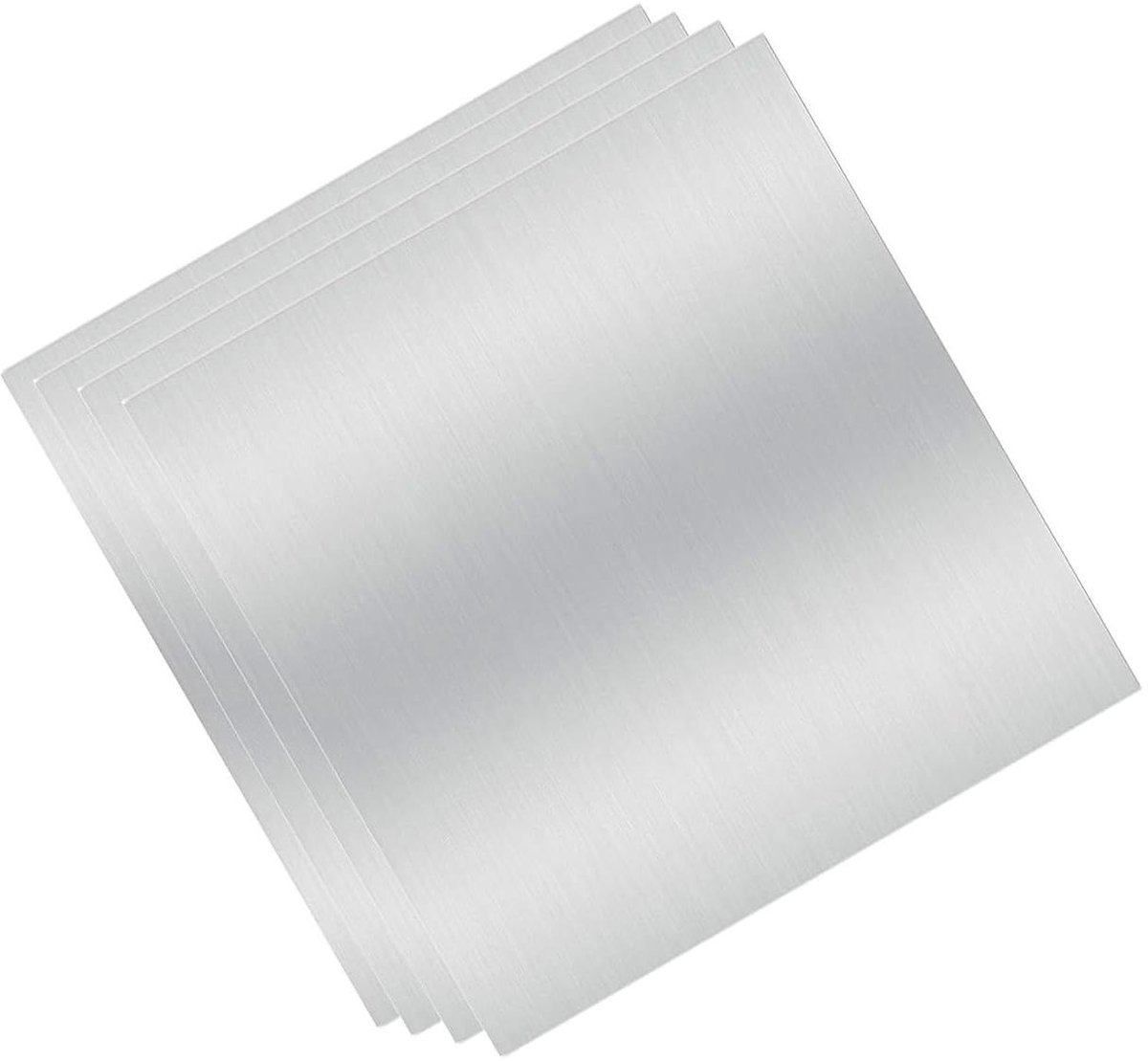 Aluminium Platen - Metaal Plaatstaal - Doe-het-zelf Projecten - 6061 Aluminiumlegering - 100x100x1mm - Zilverkleurig