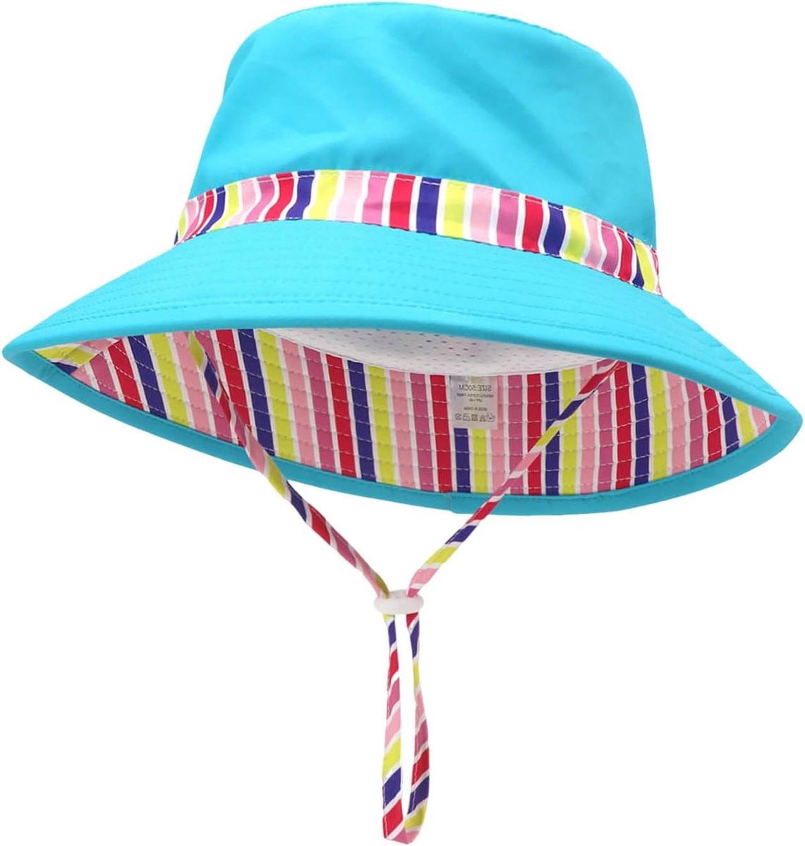 Peuter Emmer Hoed - Baby Zonnehoed - Outdoor Spelen - UPF 50+ Zonbescherming - 0-8 Jaar - Kleurrijk