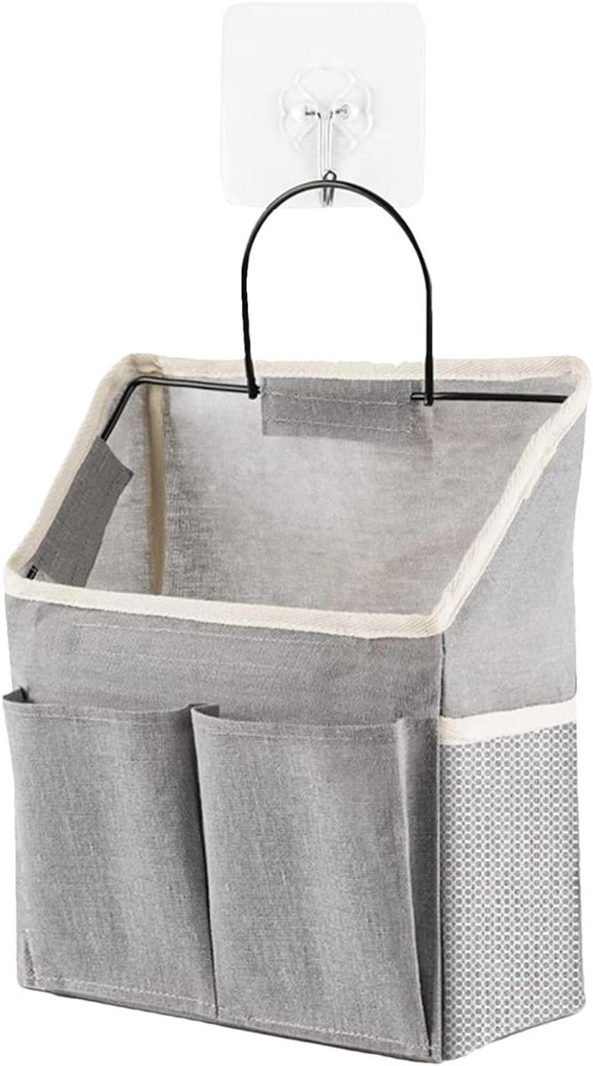 Wand Organizer - Hangende Opberger - Ruimte Beheer - Waterdicht Canvas - 30.5 x 23.5 cm - Grijs