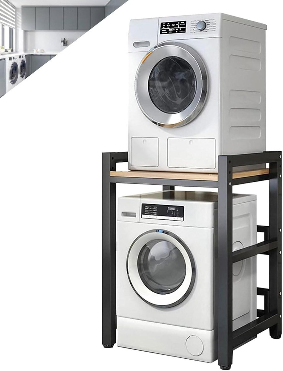 Wasmachine Opbergrek - Droger Plank - Ruimte Besparen - Hoge Gewichtscapaciteit - 75 cm - Wit