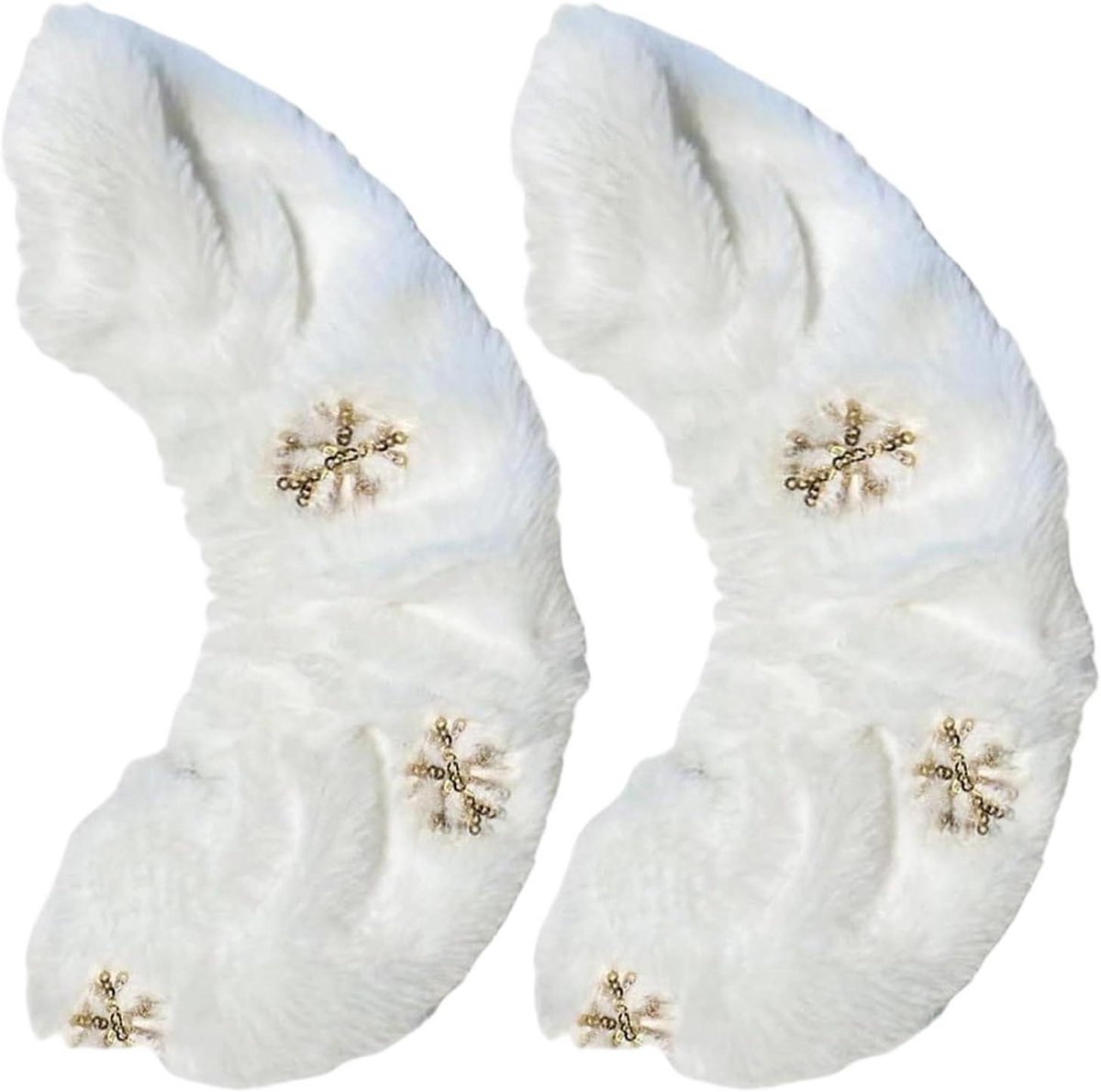 Schaatsbeschermers - Schaats Covers - Schaatsen Onderhoud - Vochtabsorberend Flanel - 25-30 cm - Gouden Sneeuwvlokken
