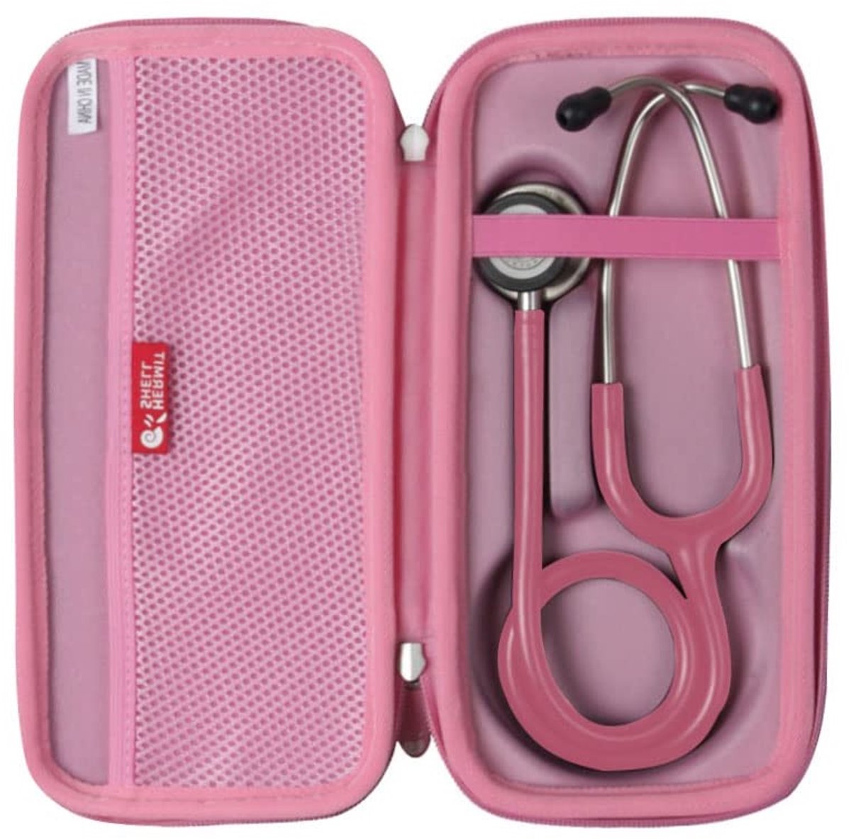 Reisopbergcase voor 3M Littmann Classic III Stethoscoop - Bescherming, Draagbaar en Lichtgewicht (Roze)