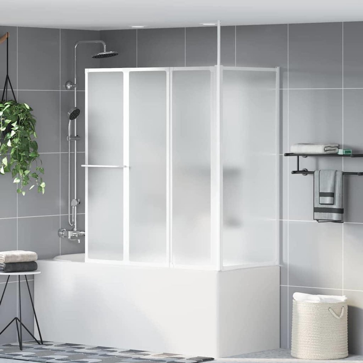 Badscherm Mat - Douchewand Bad - Badkamer Droog Houden - Opvouwbaar Ontwerp - 120 x 70 cm 