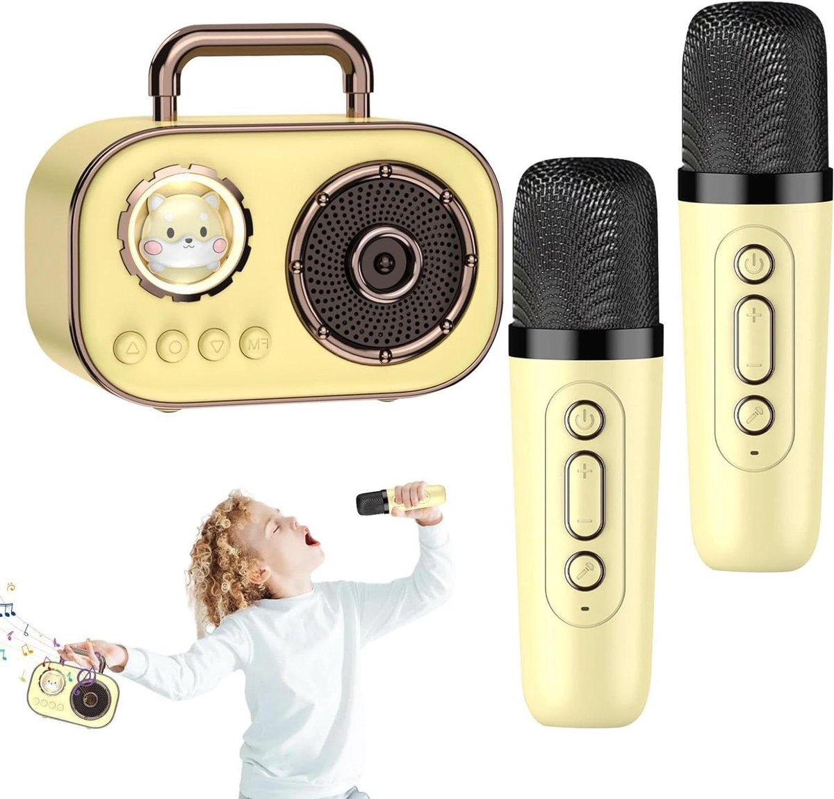 Karaoke Set Kinderen - Draagbare Luidspreker Microfoon - Feestjes Entertainment - Dubbele Microfoon Connectie