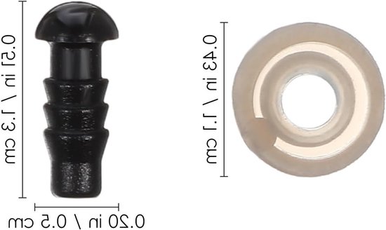 Poppenaccessoires Set van 100 stuks: Veiligheidsogen voor Haakdieren Zwart 4mm - Poppen Pluche Speelgoed - Stoffen Dier Ovale Beerpop van Merkloos — afbeelding 2