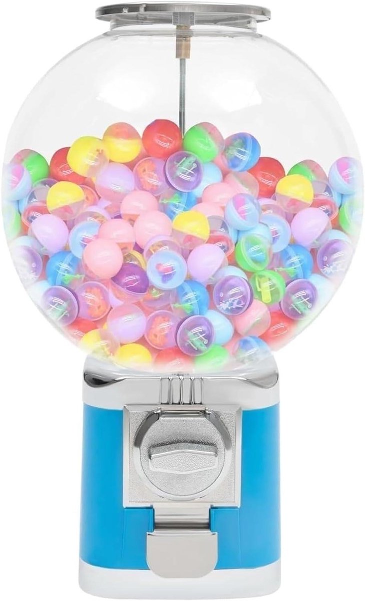 Snoepautomaat - Ballenmachine - Winkeldecoratie - Afsluitbaar - 25x25x43 cm - Transparant