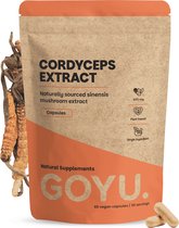 GOYU Cordyceps Extract 16.000 mg per dagdosering 60 Capsules - Paddenstoel paddenstoelen – 20% Beta Glucan - 30% Polysaccharides - Energie - Vegan - Zonder toevoegingen - Lab getest - 60 dagen voorraad per zakje