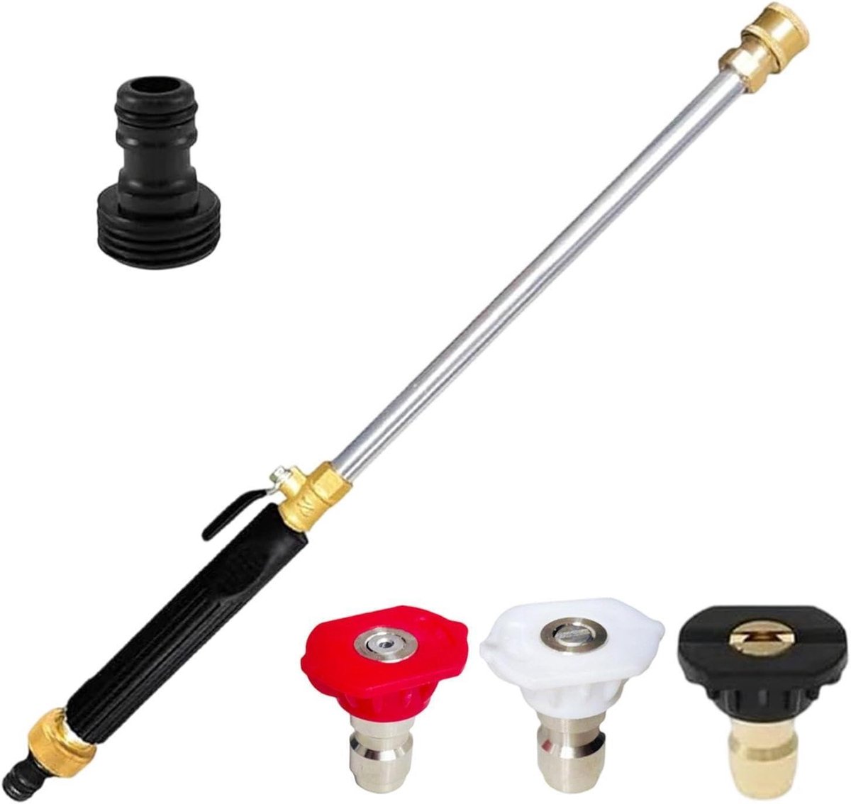 Hogedrukreiniger - Watersproeier Tuinslang - Buiten Reinigen - Boost Pressure Technologie - 46.5 cm - Zwart