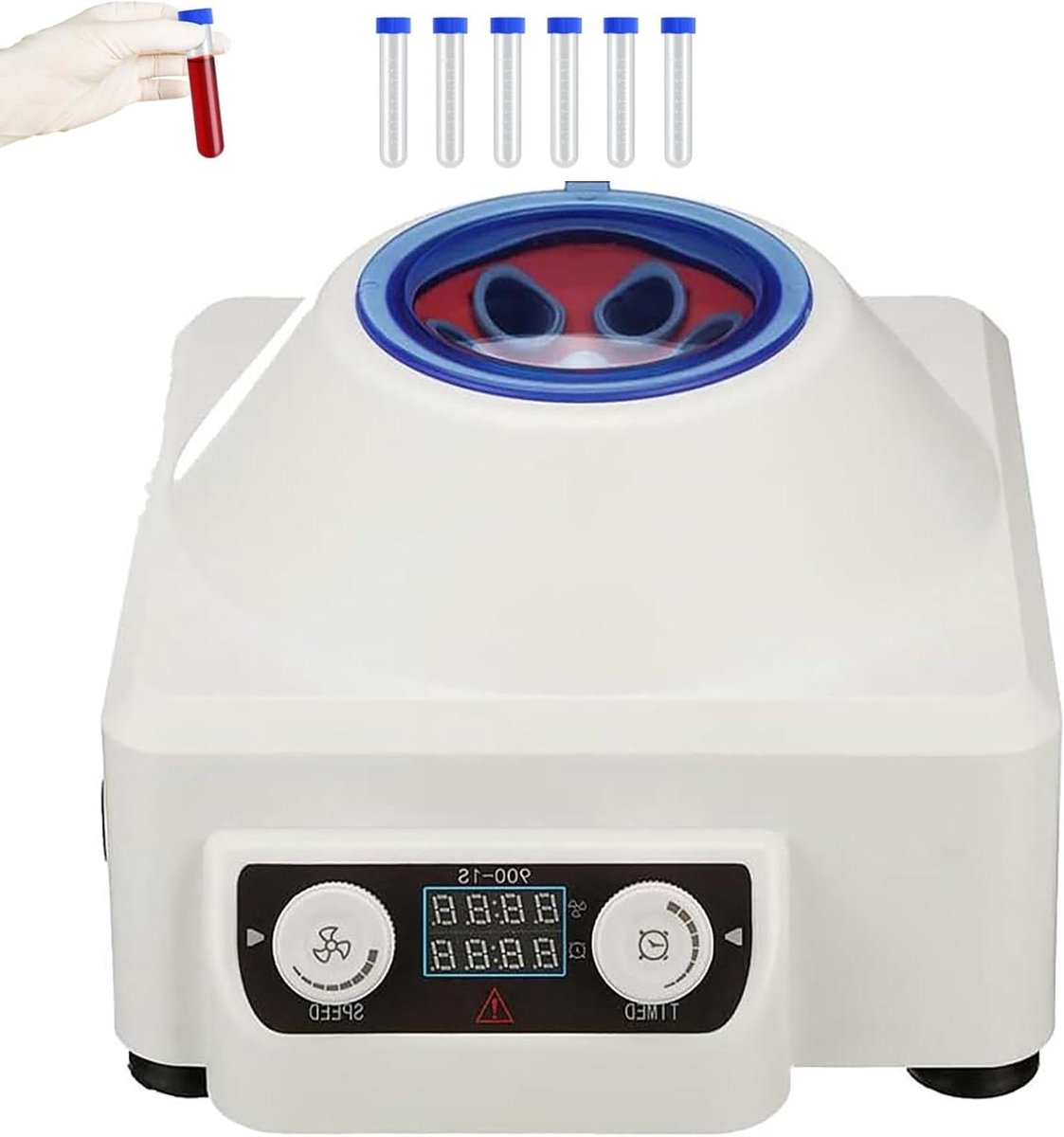 Desktop Centrifuge - Elektrische Separator - Laboratorium Werk - Variabele Snelheid - 6x10ml Capaciteit - Wit