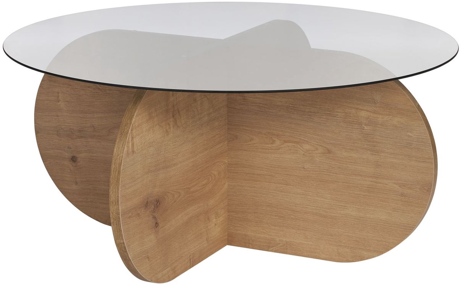 Skye Decor Houten salontafel "Aeris" - 75 x 75 x 35 cm - Eik SaphirFumées Saffier Eikenhout & rook