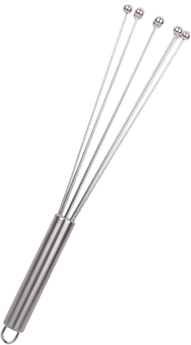 Handmatige garde - Keukenmixer klopper - Snel mengen - Roestvrij staal - 29.8 cm - Zilver