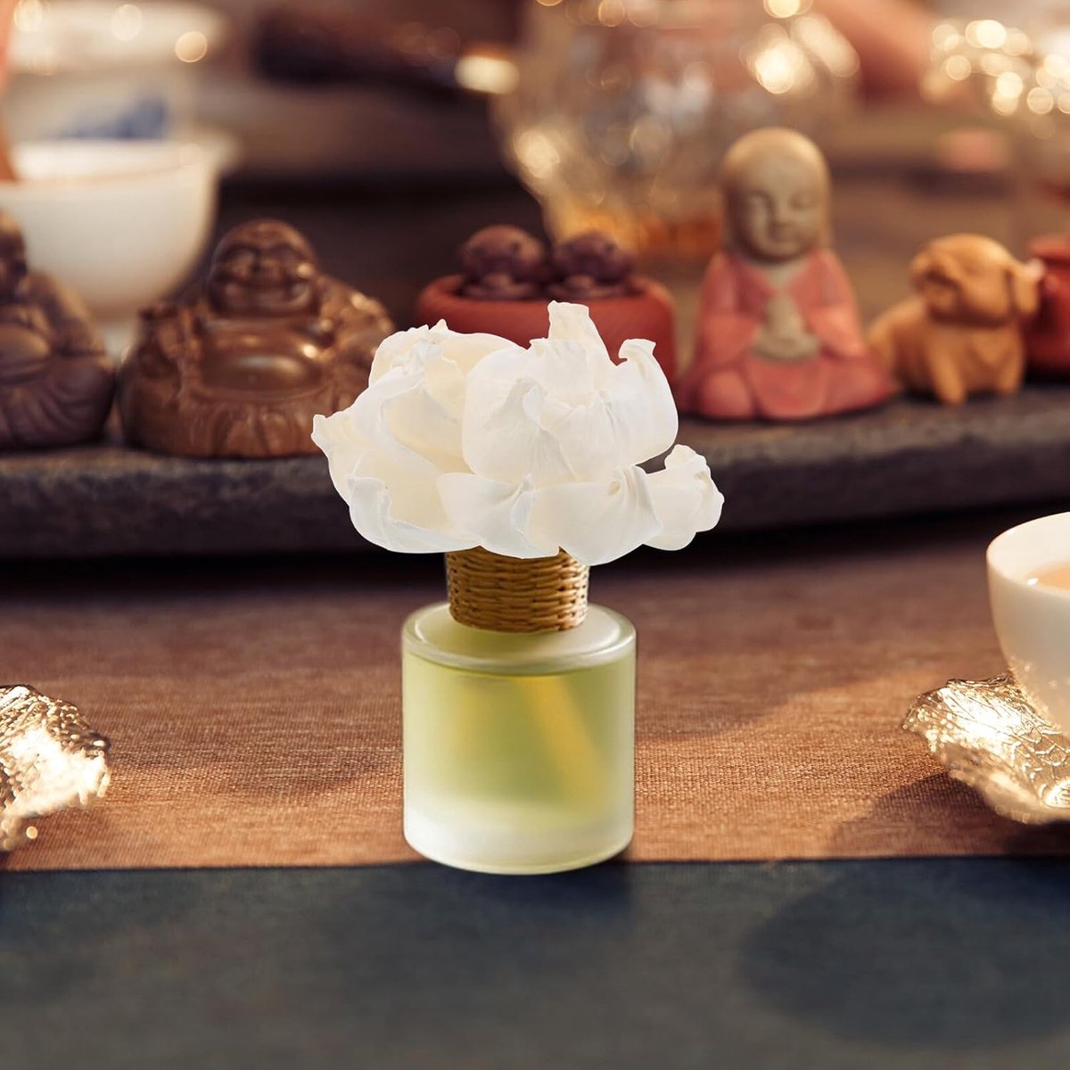 Diffusers Bloemvervanging - Aromatherapie Stokjes - Geur Verspreiden - Luxe Pioenrozen Design - 4 Stuks - Wit — cadeau in Wonen & Interieur - foto 2