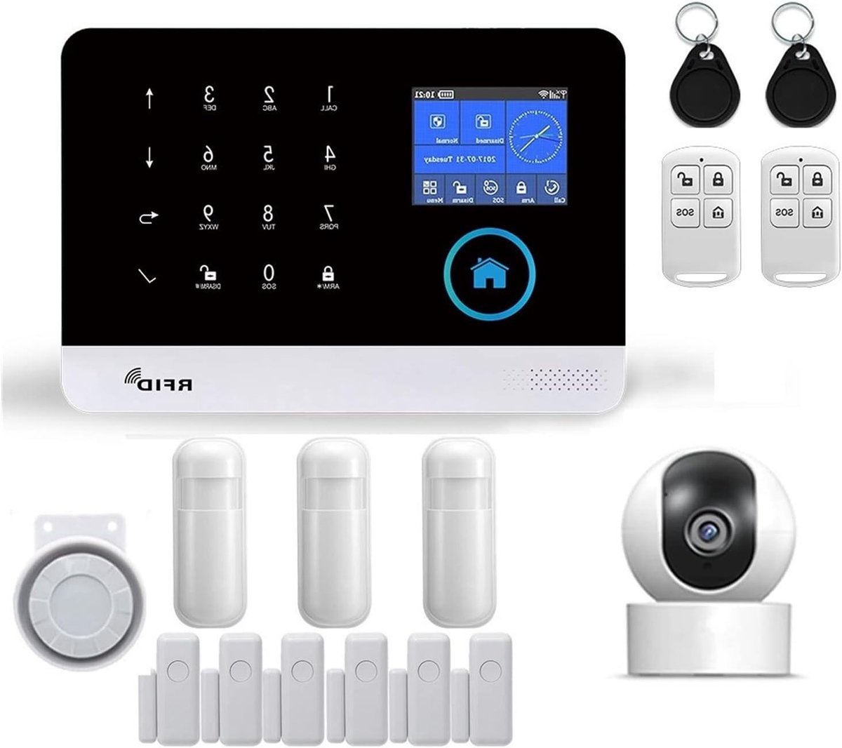 Draadloos Alarmsysteem - GSM Systeem - Huis Beveiligen - 4G Connectiviteit - 100 Detectoren - T