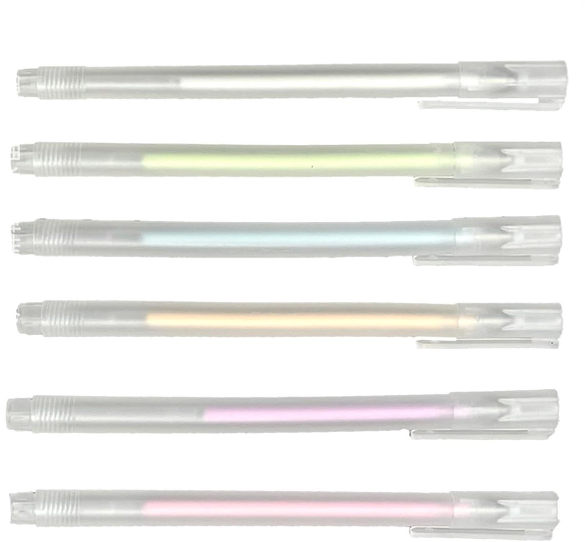 Sneldrogende lijmstift - Knutselpen - Nauwkeurig plakken - Fijne punt applicator - 6 stuks - Assorti