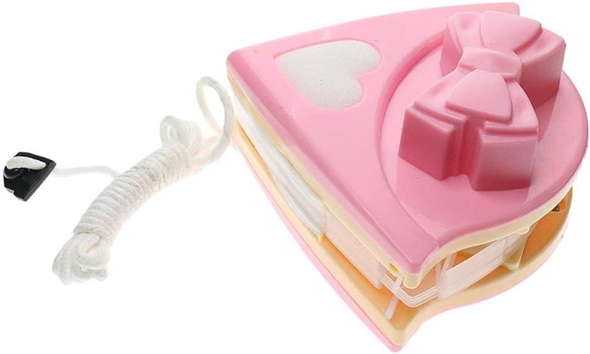 Dubbelzijdige raamreiniger - Glaswisser tool - Ramen lappen - Sterke magneet - 3-30 mm dik - Roze boog