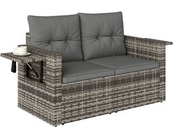 Tuinbank – Tuinbankjes weerbestendig – Tuinbanken – Loungebank – Balkon Set – Buitenbank – Donkergrijs – 2 personen – Staal