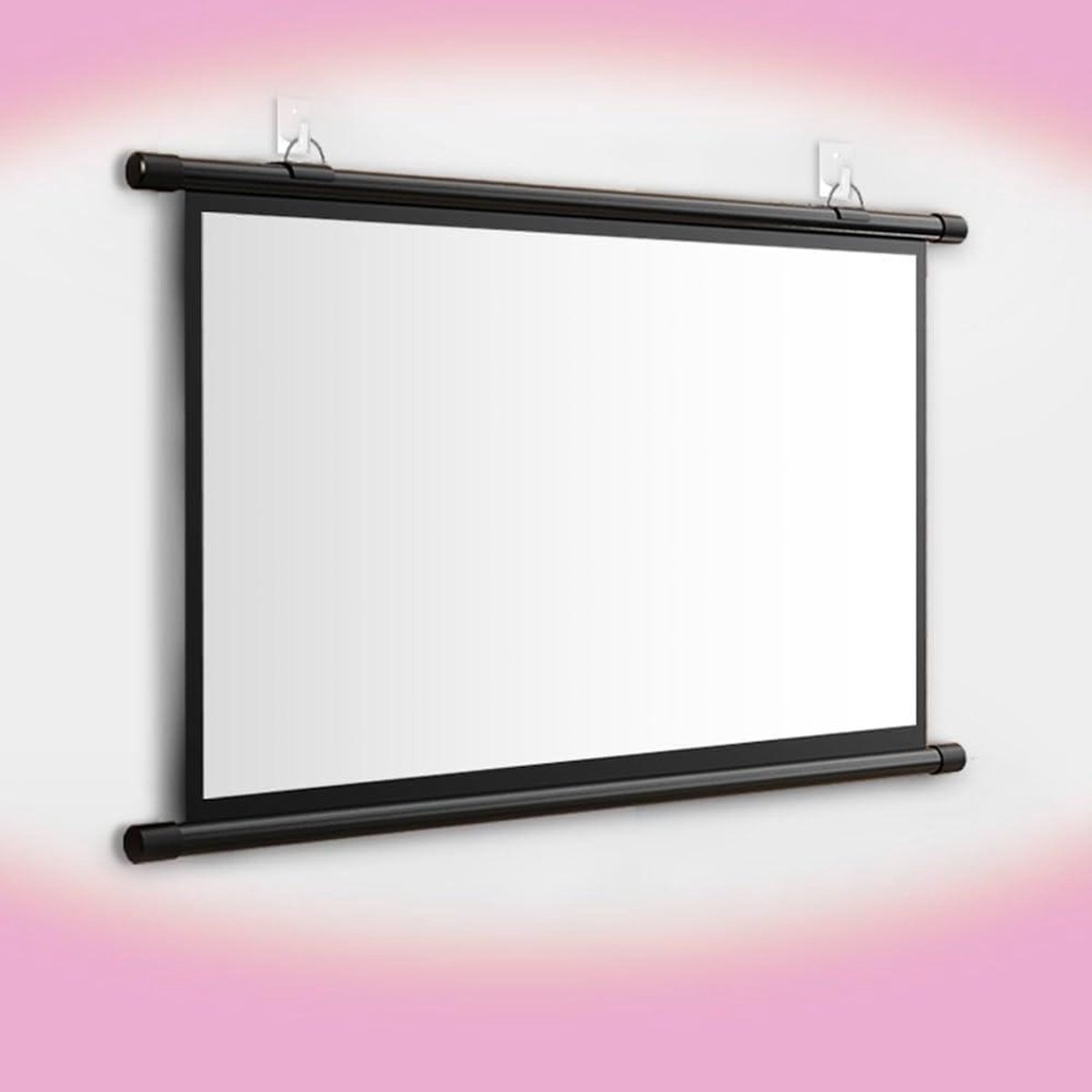 Projectiescherm Handmatig - Filmscherm Buiten - Thuisbioscoop Ervaring - Brede Kijkhoek 178° - 50 Inch 4:3 - Wit
