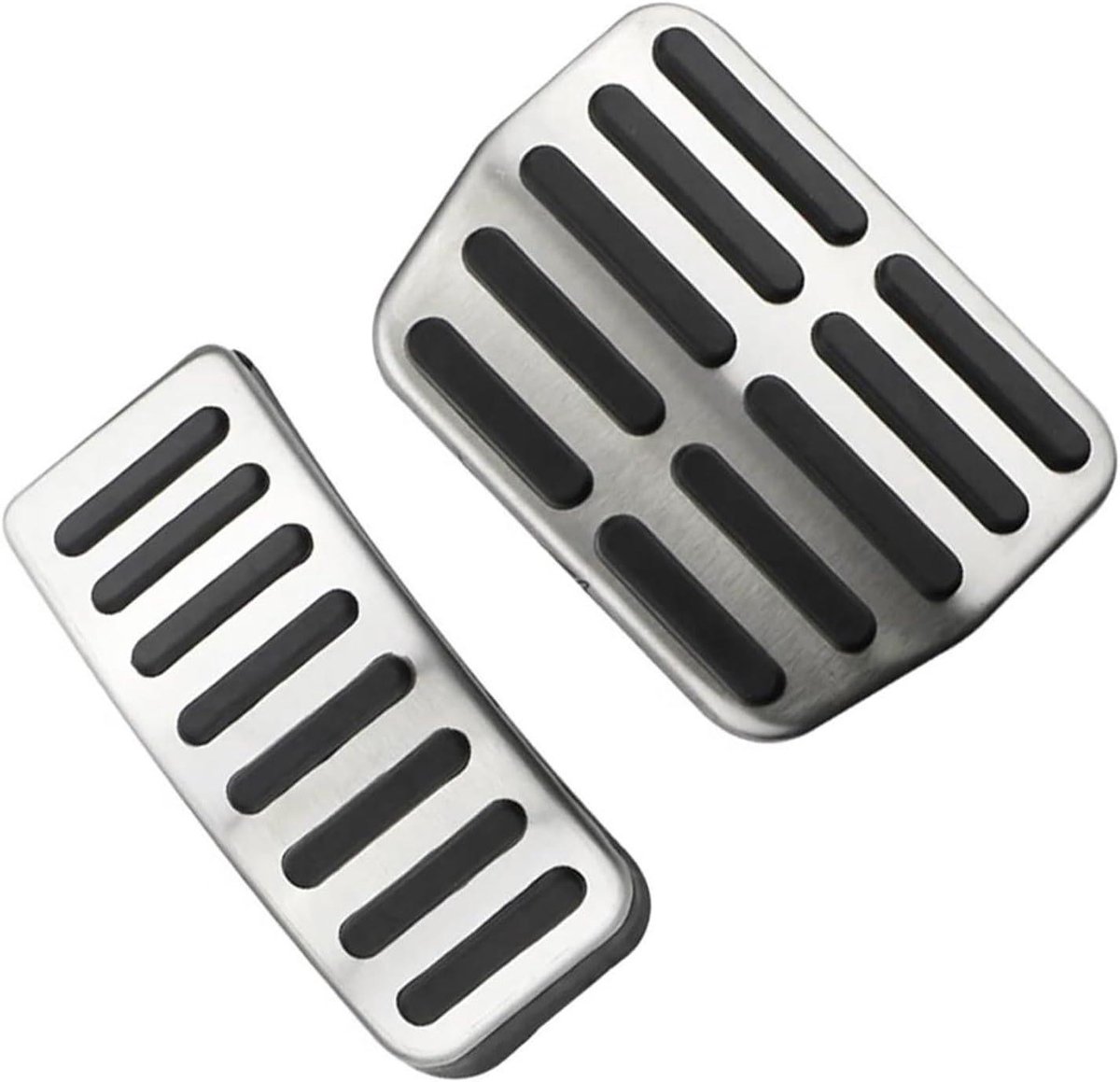 Auto Pedaal Set - Pedaal Covers - Veiliger Rijden - Antislip Ontwerp - 3 Delig - Zwart Zilver