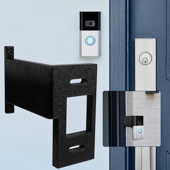 Deurcamera Houder - Beveiliging Extender - Zicht Verbeteren - Blinde Vlek Eliminatie - 15 x 11 x 5 cm - Zwart — afbeelding 2