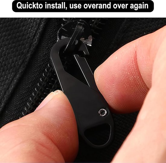 Rits Reparatiekit - Ritsvervanging - Kleding Repareren - Gereedschapsloze Installatie - 24 Stuks - Zilver — afbeelding 5