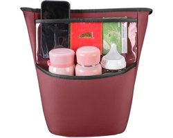Auto Opbergtas - Stoel Organizer - Veilig Rijden - Barrière Tussen Stoelen - 32 x 27 cm - Rood