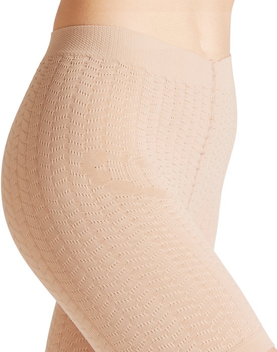 Close-up van de structuur en ribbels van een nude short.