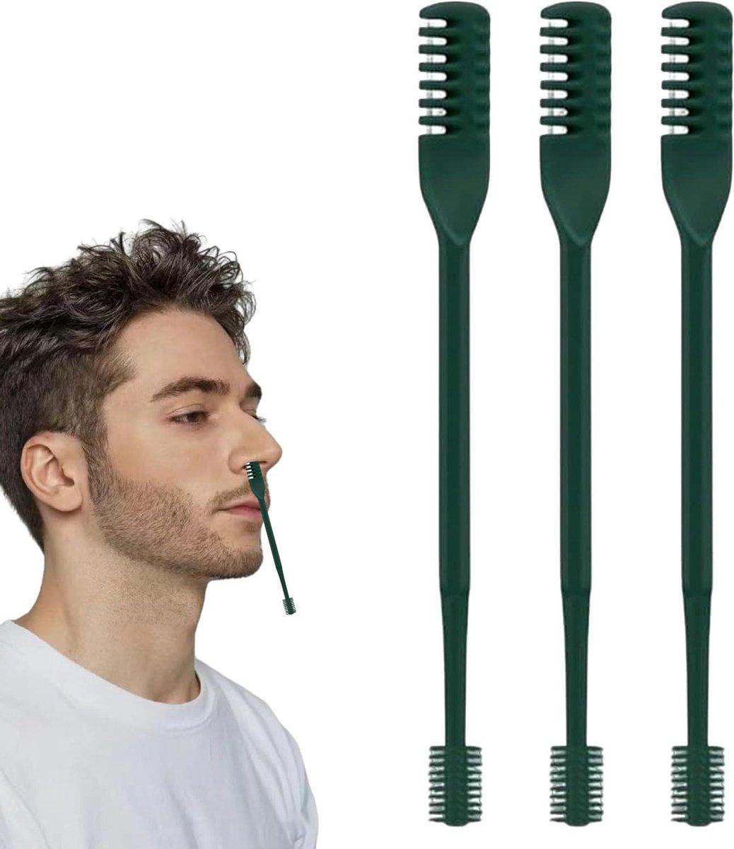 Neushaartrimmer Mannen - Neusknipscheer - Persoonlijke Verzorging - 360 Graden Draaibaar - Compact Formaat - Donkergroen