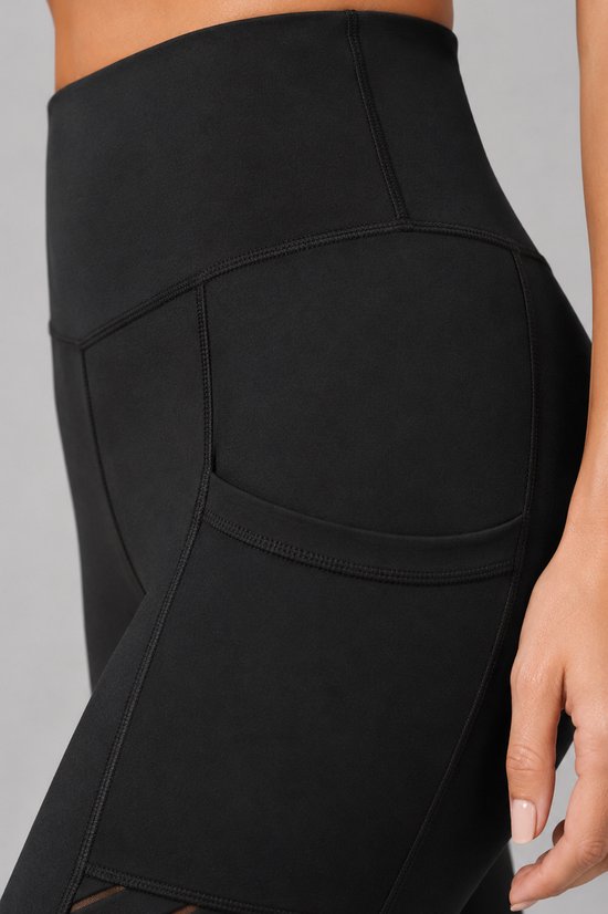 SparkNine Novawave sportlegging dames - squatproof - ademend - met zakken - S - zwart - mesh panelen - elastisch & stijvol — afbeelding 3