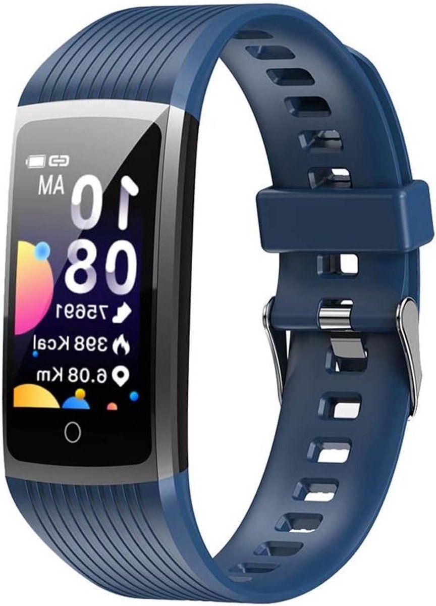 Smart Armband - Fitness Tracker - Sport Activiteiten - Continue Hartslagmeting - 1.14 Inch Scherm - Blauw