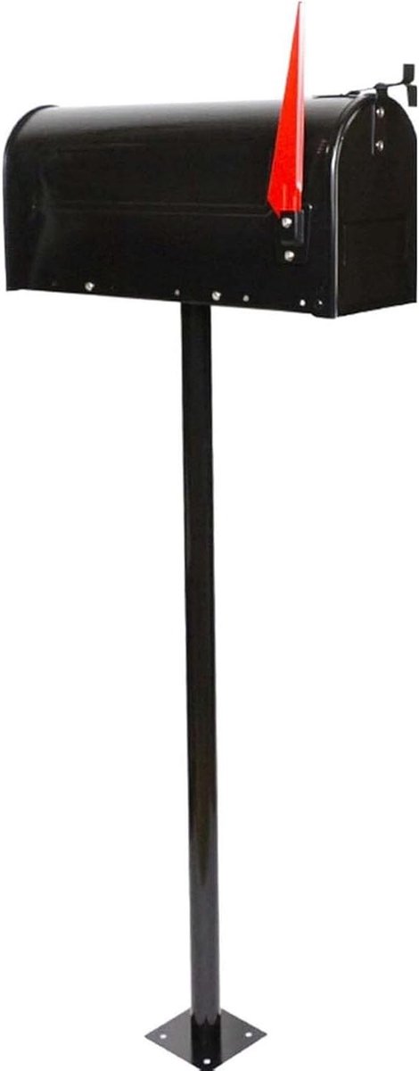 Brievenbus met standaard - Buitenpost - Post ontvangen - Weerbestendig staal - 3.5 kg - Zwart