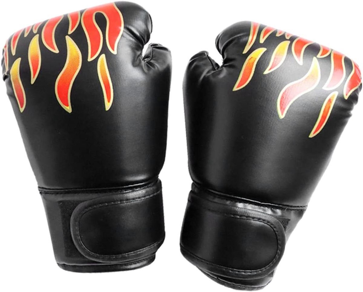 Kinder Bokshandschoenen - Trainingshandschoenen Kickboksen - Sport Training - Comfortabele Handpositie - 25x17cm - Zwart